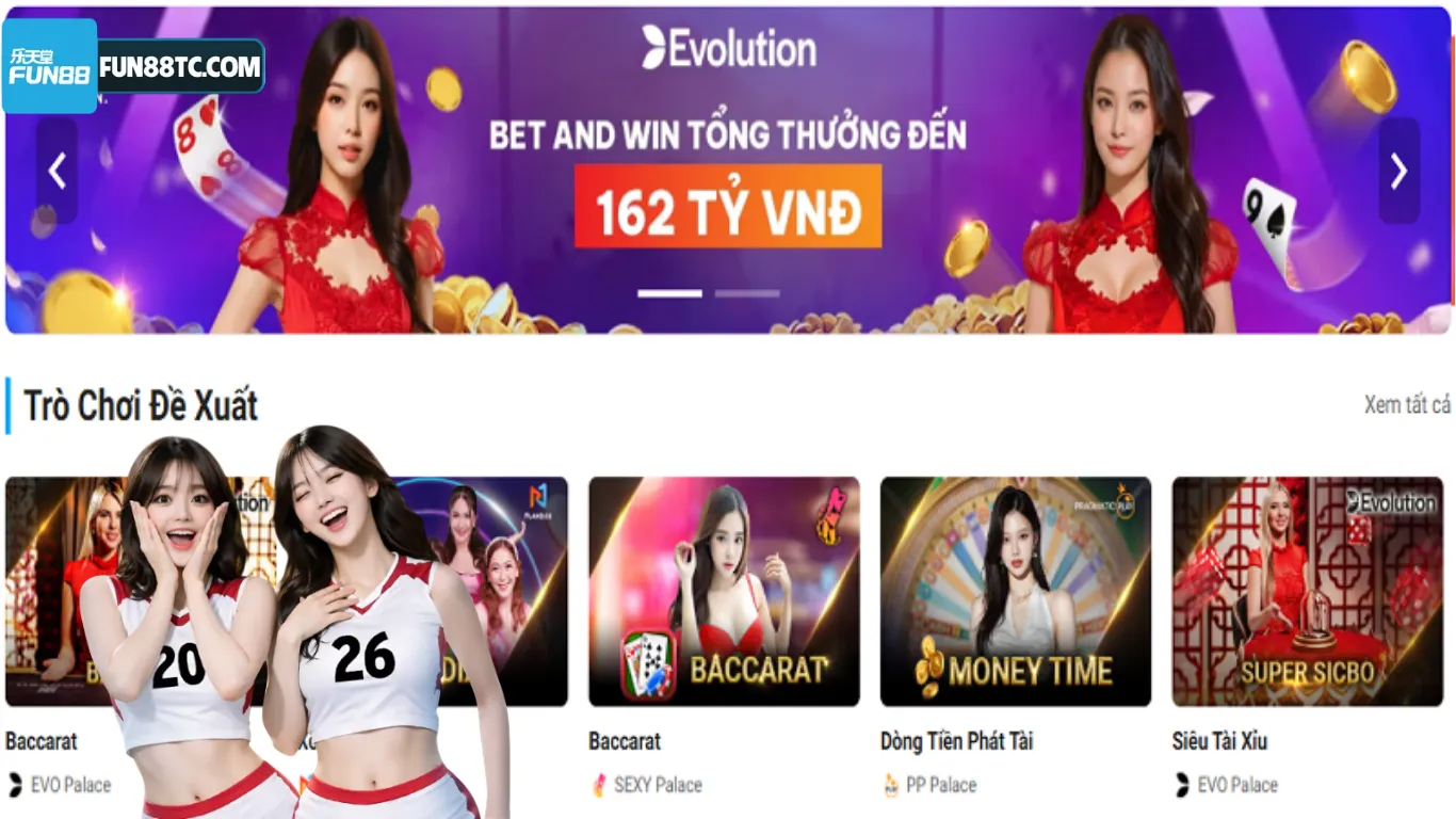 Danh mục giải trí cá cược chọn lọc tại Fun88